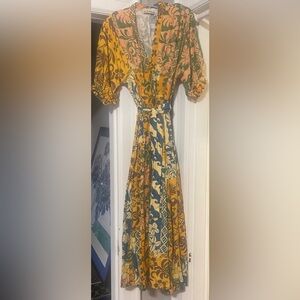 ALÉMAIS Multi Archie Wrap Dress US 6 New With Tags